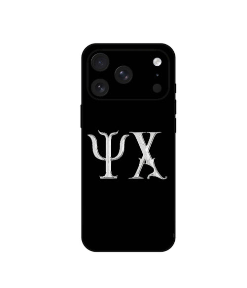 Ψ.Χ. Black phone case