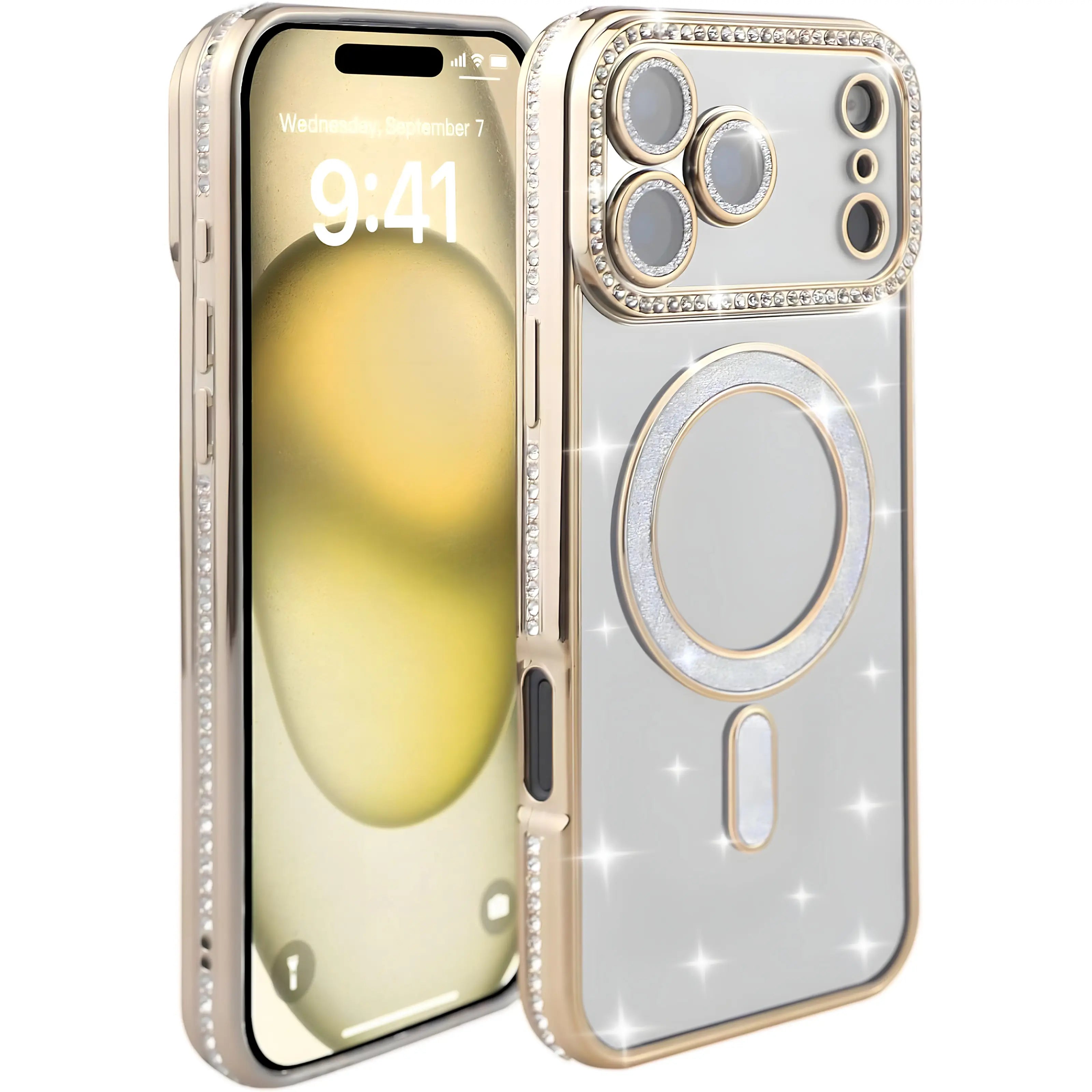 Gold Diamond MagSafe phone case
