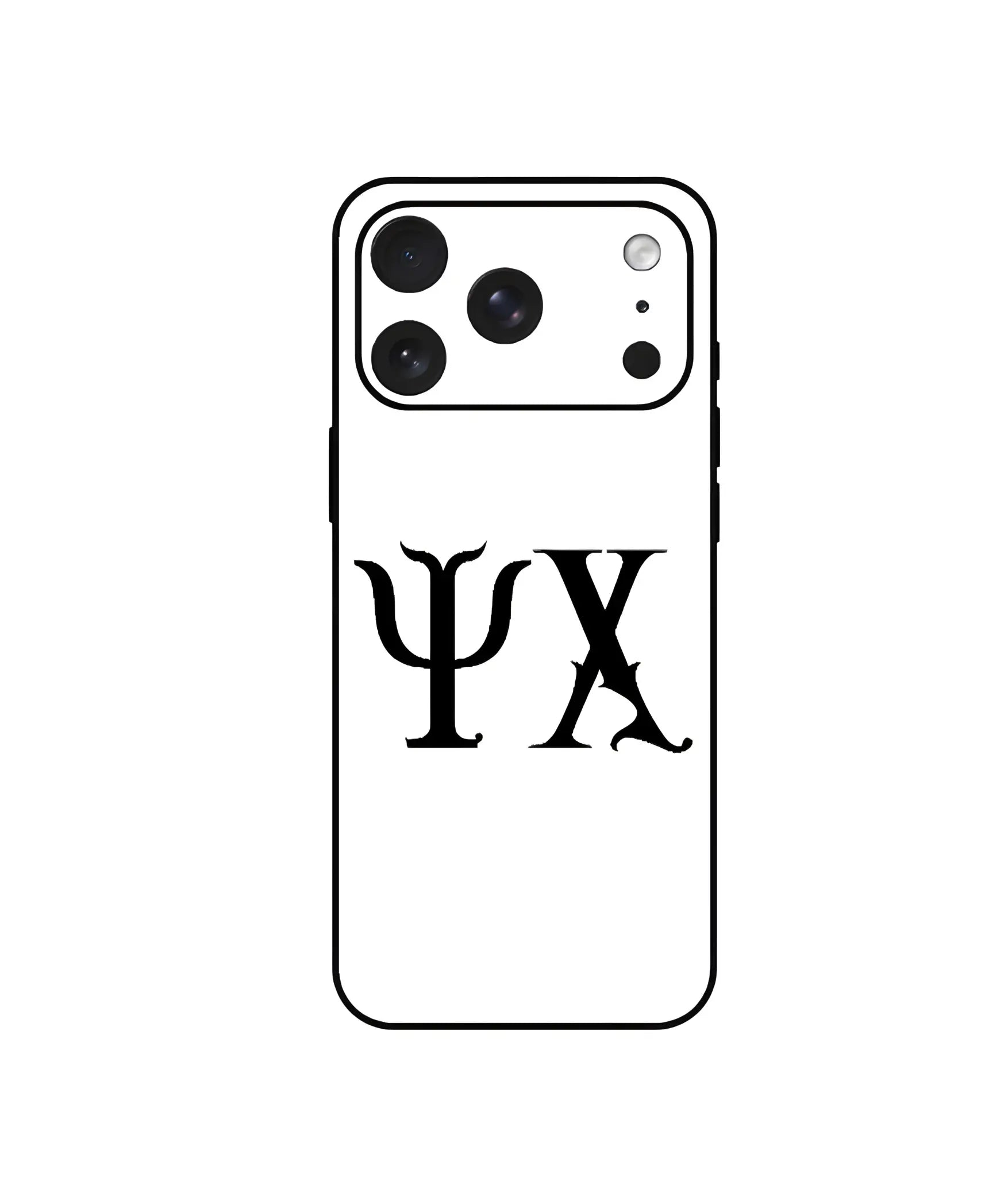 Ψ.Χ. White phone case