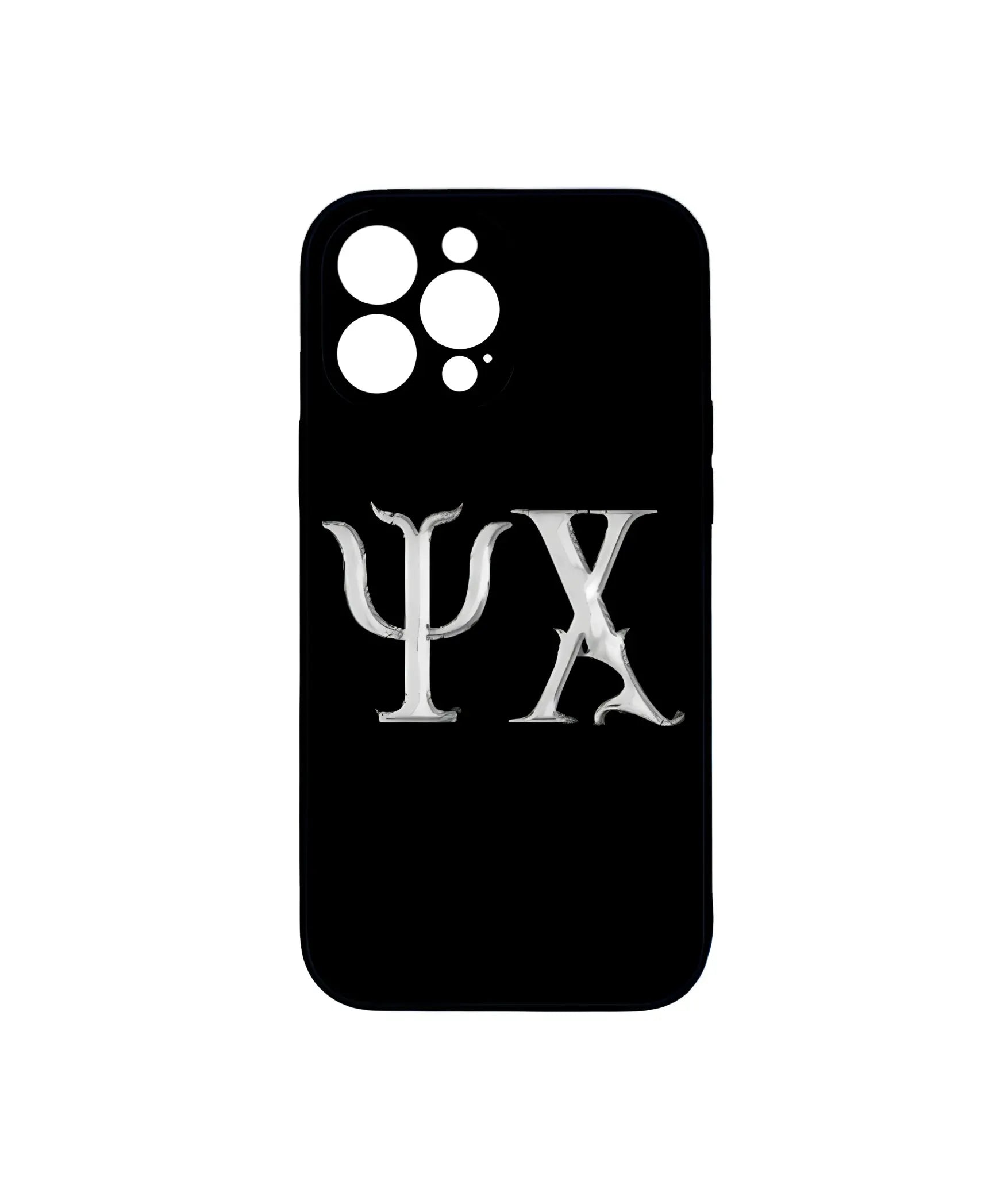 Ψ.Χ. Black phone case